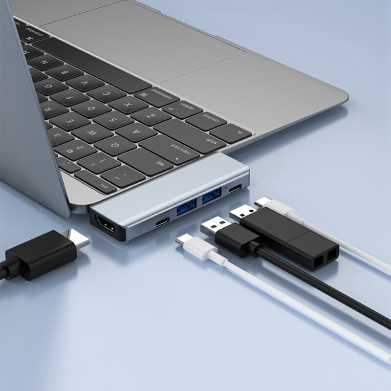 USB Typ C Hub zu HDMI-Kompatibel MST 4K USB C Hub Docking Bahnhof, geeignet für Profi Luft Apfel Computer Adapter