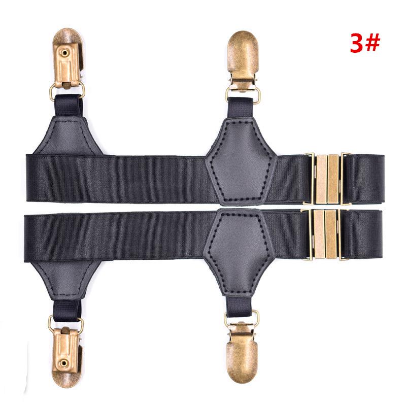 Bretelles pour chaussettes hommes et femmes, 1 paire, porte-jarretelles, élastique réglable, sangles de maintien pour les jambes, clips pour chaussettes pour T-shirt, YLM9242: Design 3