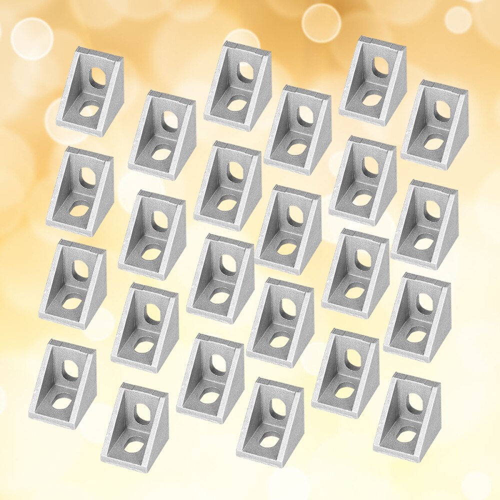 50Pcs Aluminium Hoek Beugel Joint Hoek Hoek Beugel Sluiting Voor T Slot Aluminium Extrusie Profiel
