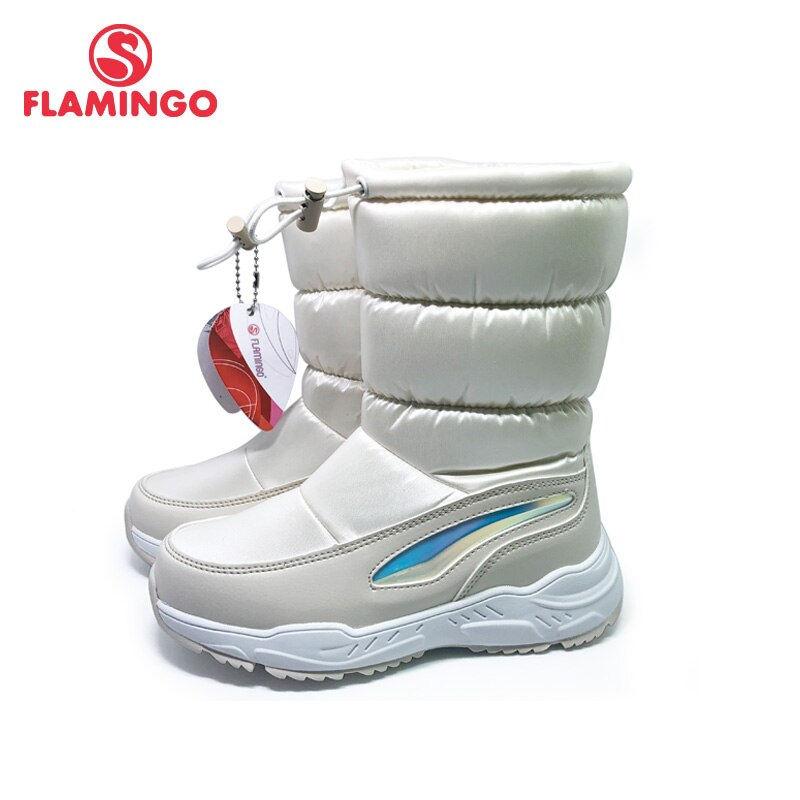 Botas de nieve antideslizantes para niños y niñas, zapatos de lana con flamencos para mantener el calor, de , tallas 31-37, , 202D-F1-2081