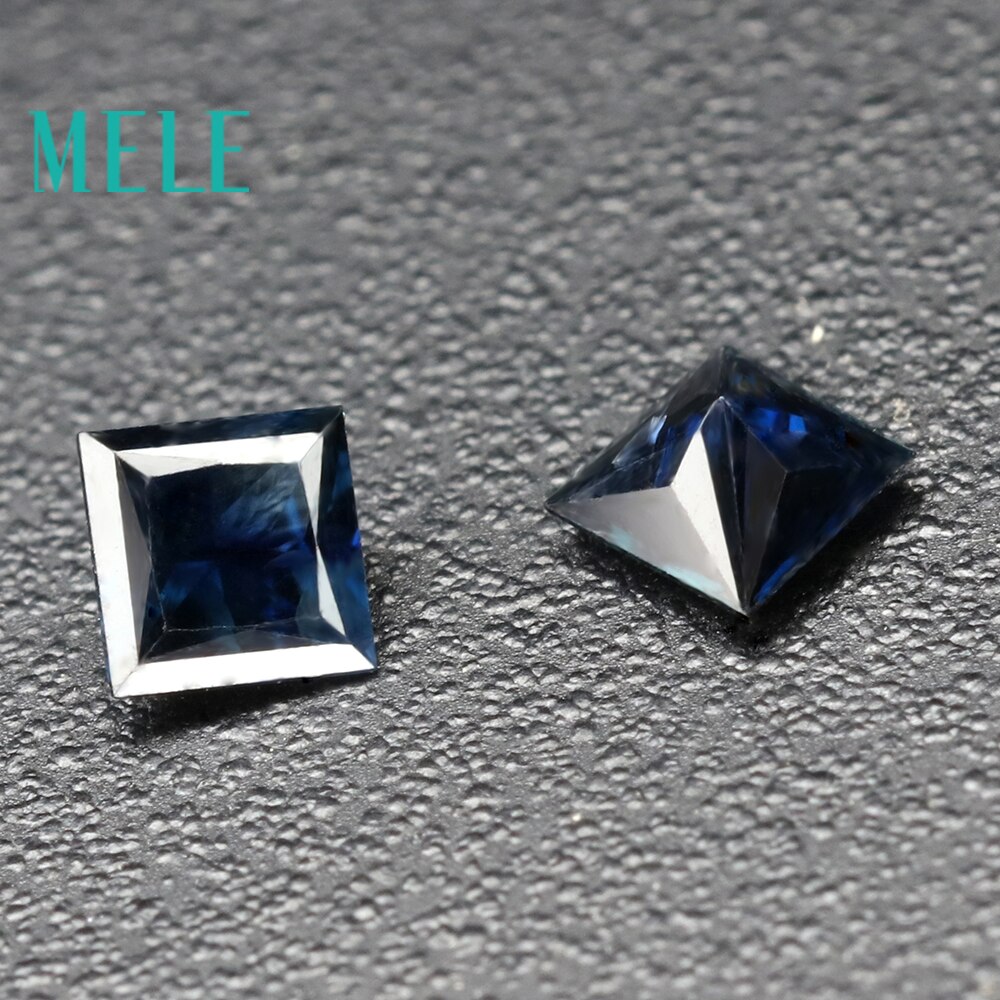 Natürliche Blaue Saphir verlieren edelstein für schmuck machen, 2,5-4 mmSquare abschnitt 0.4ct 2p feine schmuck DIYstones mit Hoher