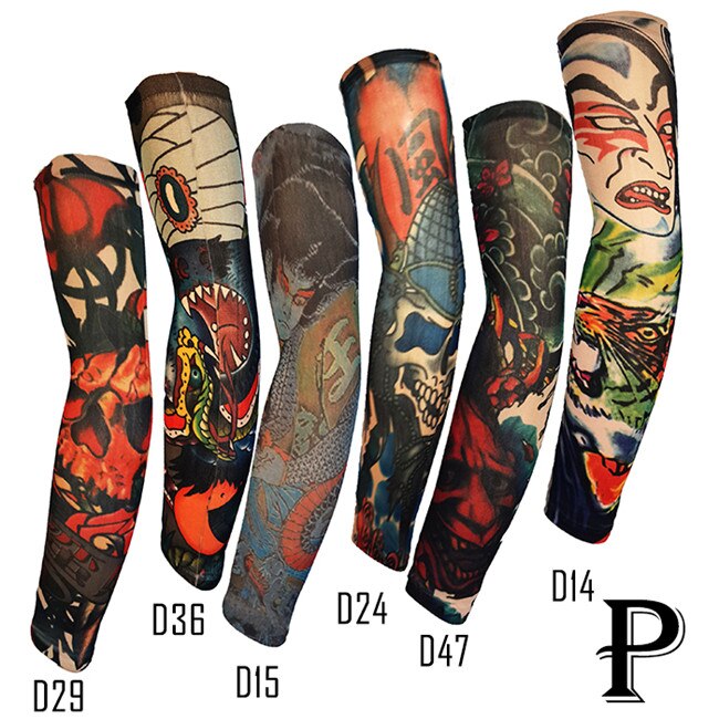 Tatovering ærme armvarmere sommer print manga til mand ærme sømløs sommer tatovering syet udendørs kvinde ride ærme: S
