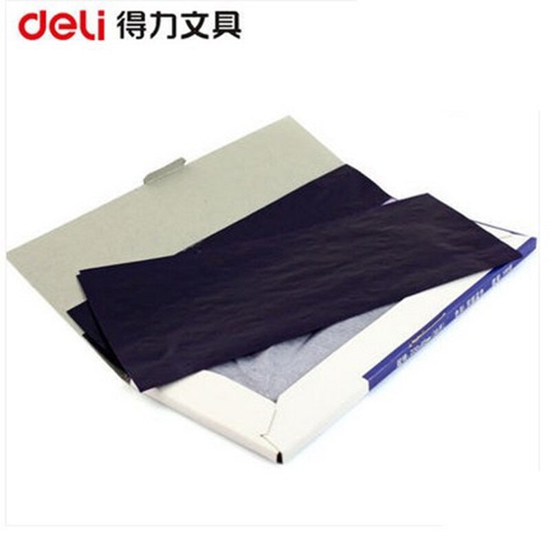 1 pose 100 ark blåt farvet karbonpapir inkluderer 3 røde 32k 127.5 x 185mm gode til bogføringsdeli