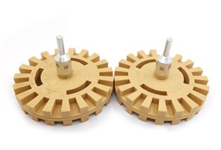 4 zoll 100mm Bohrmaschine Adapter Aufkleber Entfernung Anti kratzen Praktische Nadelstreifen Schnell Radiergummi Rad Gummi Effektive Glatte Auto: Schwarz