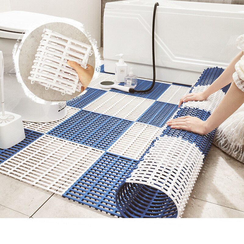 Tapis antidérapant sans goût TPE, pour toilettes, baignoire domestique, salle de bains, creux hydrophobe, tapis de douche Portable