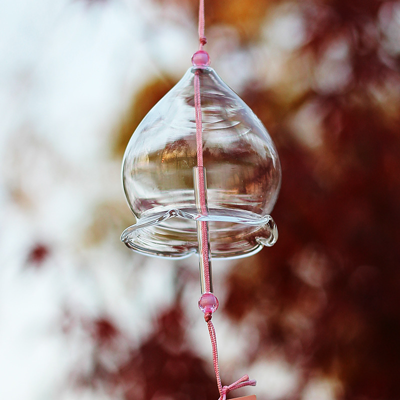 Vidro transparente Wind Chime, DIY Graffiti pintados à mão Wind Chime, adequado para decoração ao ar livre, Festival da Primavera: Chocolate