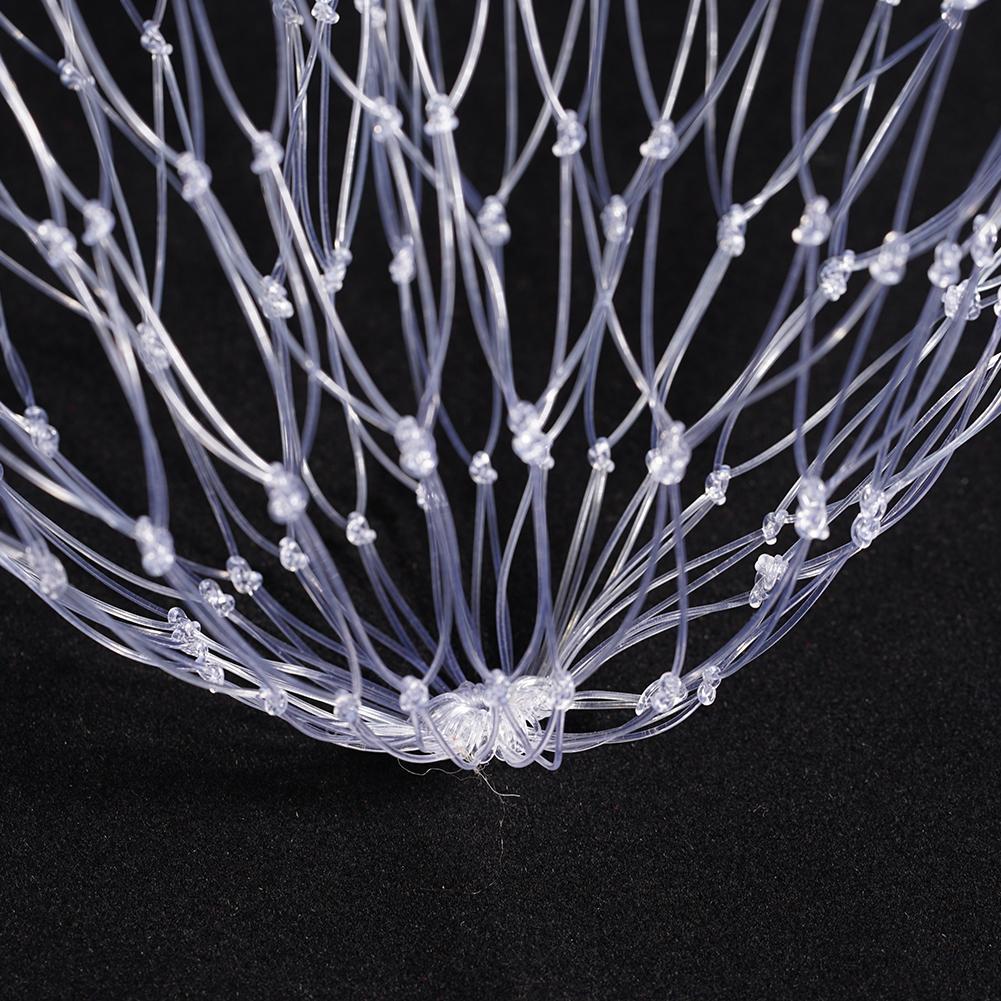 Nylon Fishing Nets Collapsible Fishing Tools Durable Thick Thread Large Rhombus Mesh Hole Depth Folding Nylon Landing Dip Net