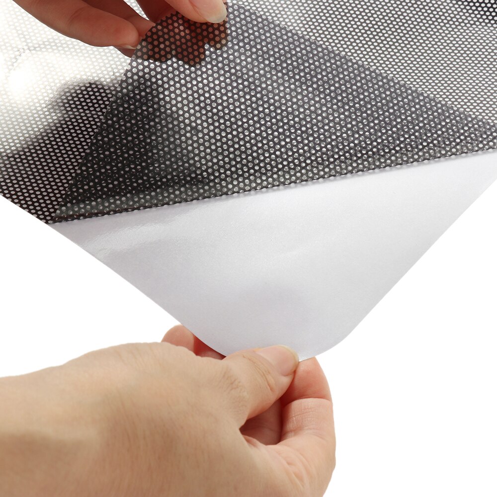 2Pcs DIY Car Sun Shades Film Sun Protection Window Cover Black PVC Sunshade Side Window Shield