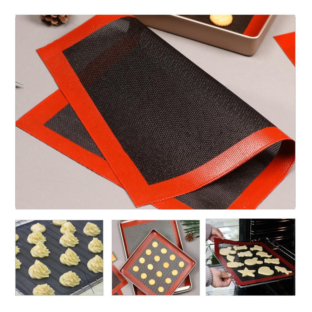 Non-stick Cookie Pad Silicone Baking Mats Dough Mat High Temperature Resistant Glass Fiber Batters Flour Fondant Decoration