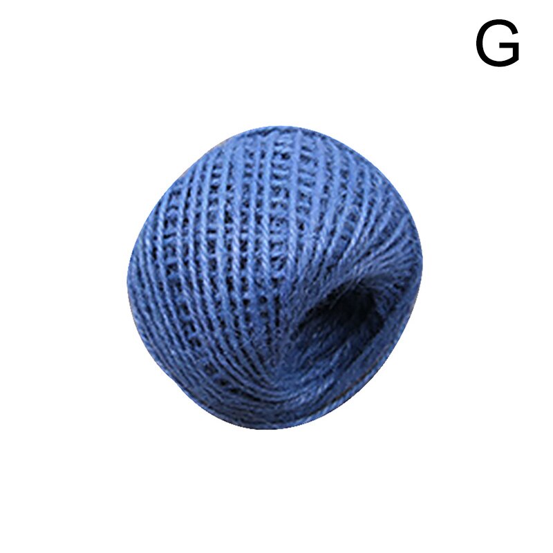 Kleurrijke Jute Twine Linnen Touw String Verpakking Wikkelen Lint 50M Arts Ambachten Diy Geschenkdoos String Cord Wedding Tags decor: 07