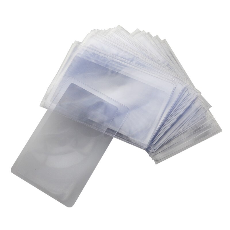 7 pcs Card Size Ultra Thin Credit Card 3 X Magnifier Magnification Magnifying Glass Fresnel LENS for Reading NG4S