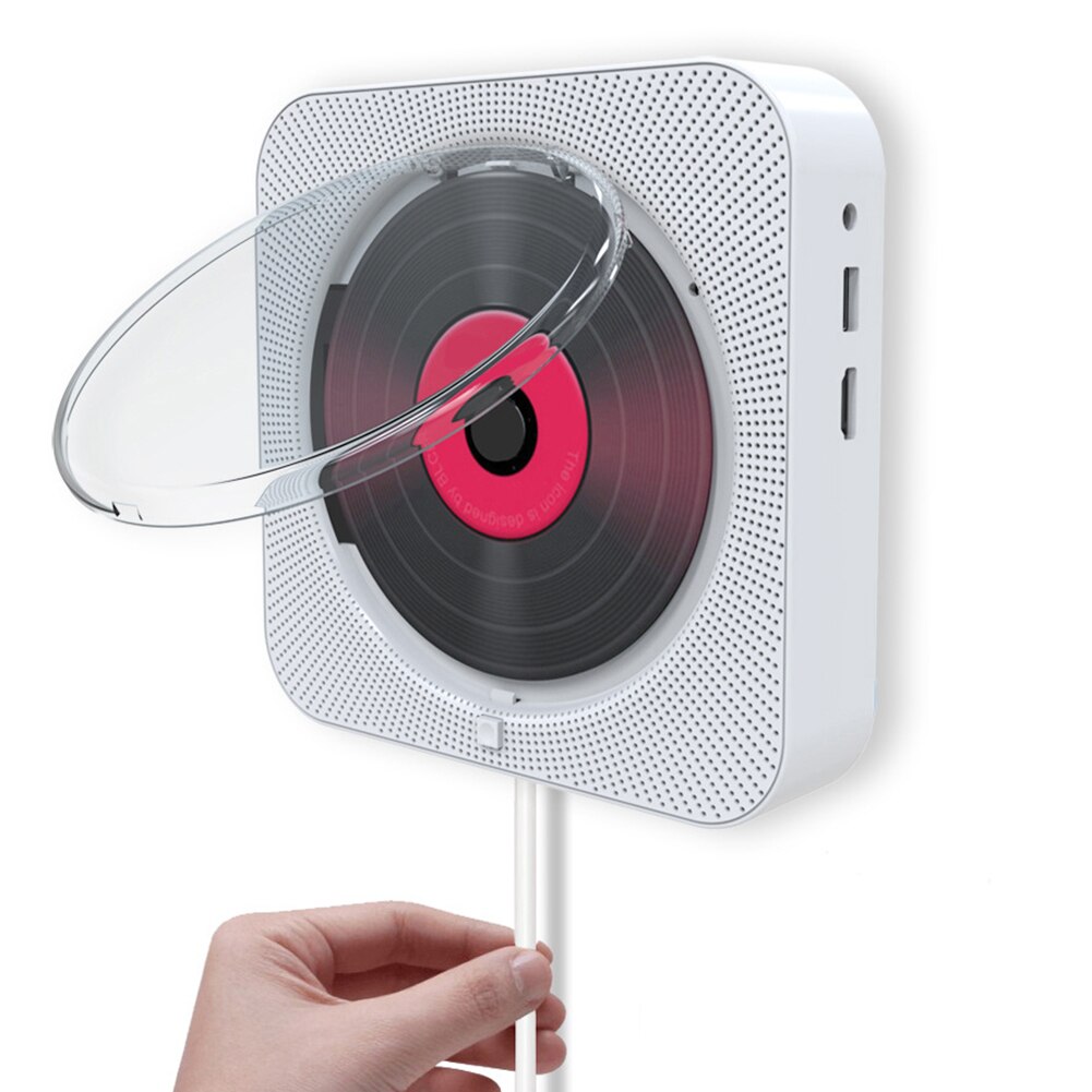 Wall Mounted CD Player Surround Sound FM Radio Bluetooth USB MP3 Disk Music HiFi Player Boombox Pull Switch with Remote Control
