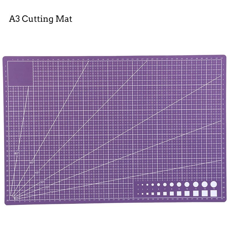 LMDZ A3 A4 A5 Double Sided Cutting Mat Cutting Board Mat Patchwork Mat Cutting Mat Patchwork Tool DIY Cutting Board 1 Pcs: A3 Purple