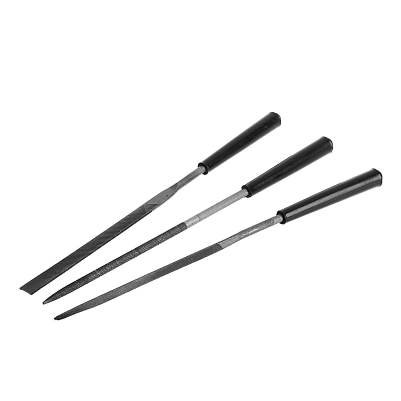 3 stk treskulptur metallhåndverk diamantnålfiler sett for keramikkglass  l15