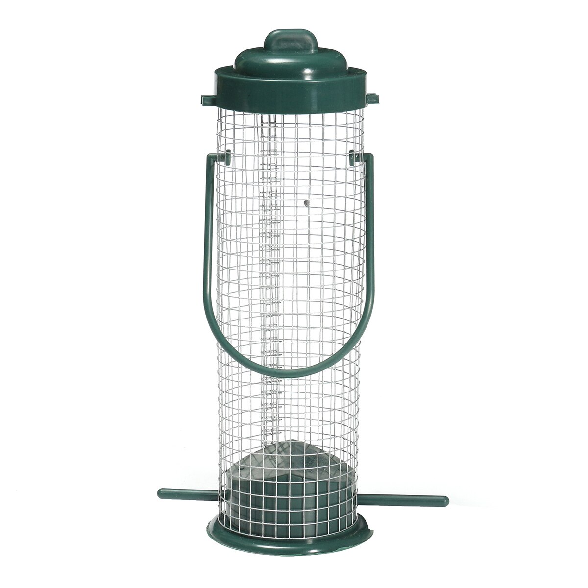 Bird Feeder Iron Wire Style Outdoor Pet Bird Seeds Food Feeder Garden Snacks Bucket Holder Bird Feeding Station