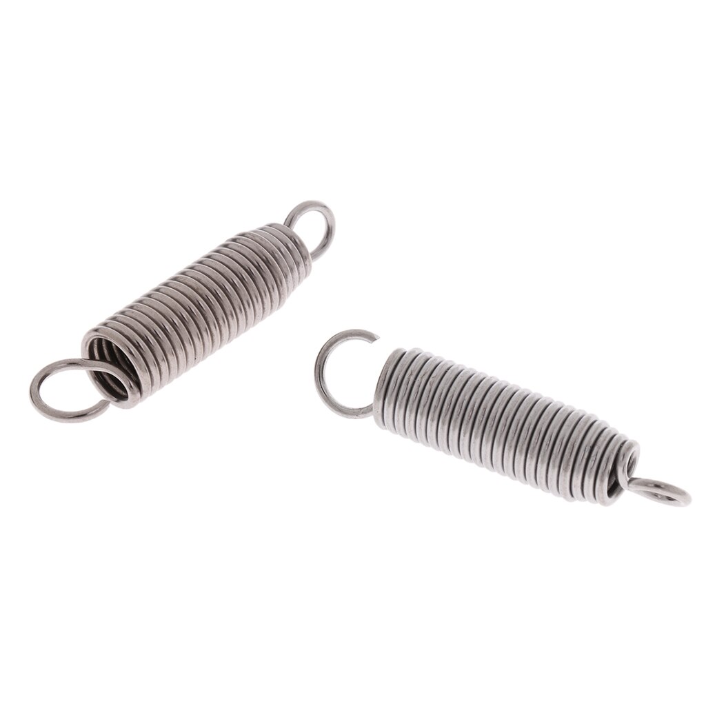 2x Bass Drum Pedal Springs Quick Response Drum Hardware Silver/Black