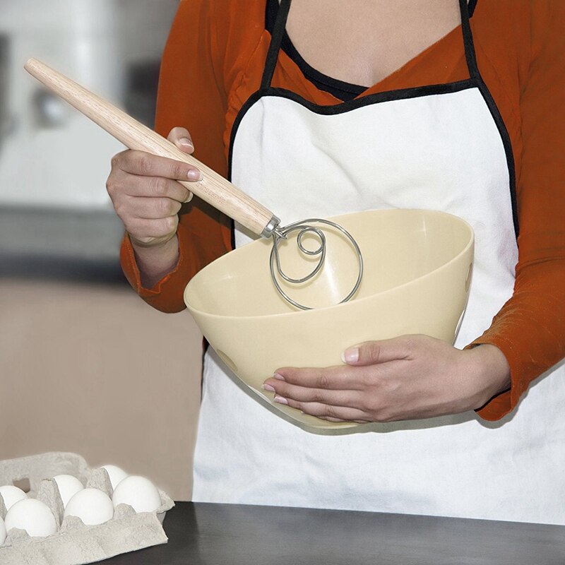 Mezclador de masa danés de Grado de 3 uds, raspador de Fondant, cortador de arco de pan, juego de herramientas de cocción y cuchillos de pan Curvo