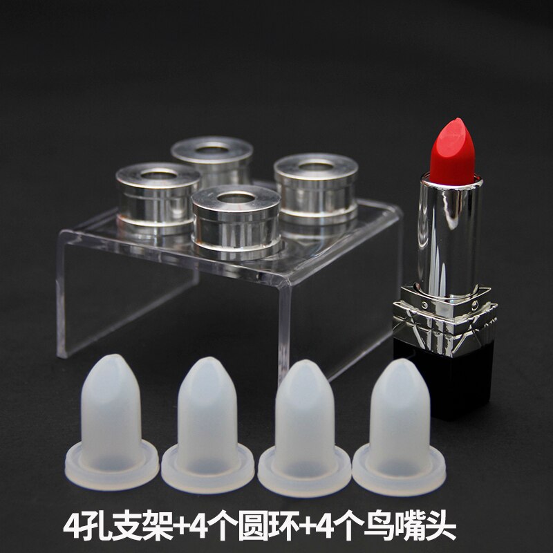 4 teile/satz Herstellung manuelle lippenstift bilden diy/anfänger lippenstift bilden/Neue Silikon Lippenstift bilden Aluminium Ring bilden Halfter: 2