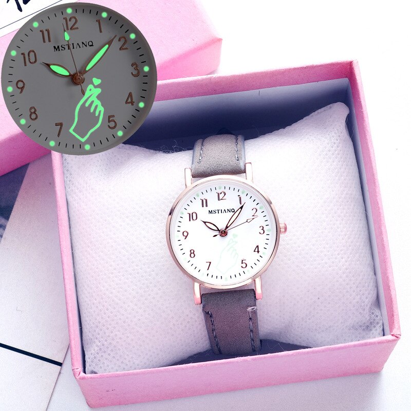 Simple Ladies Wrist Watches Luminous Women Watches Casual Leather Strap Quartz Watch Clock Montre Femme Relogio Feminino