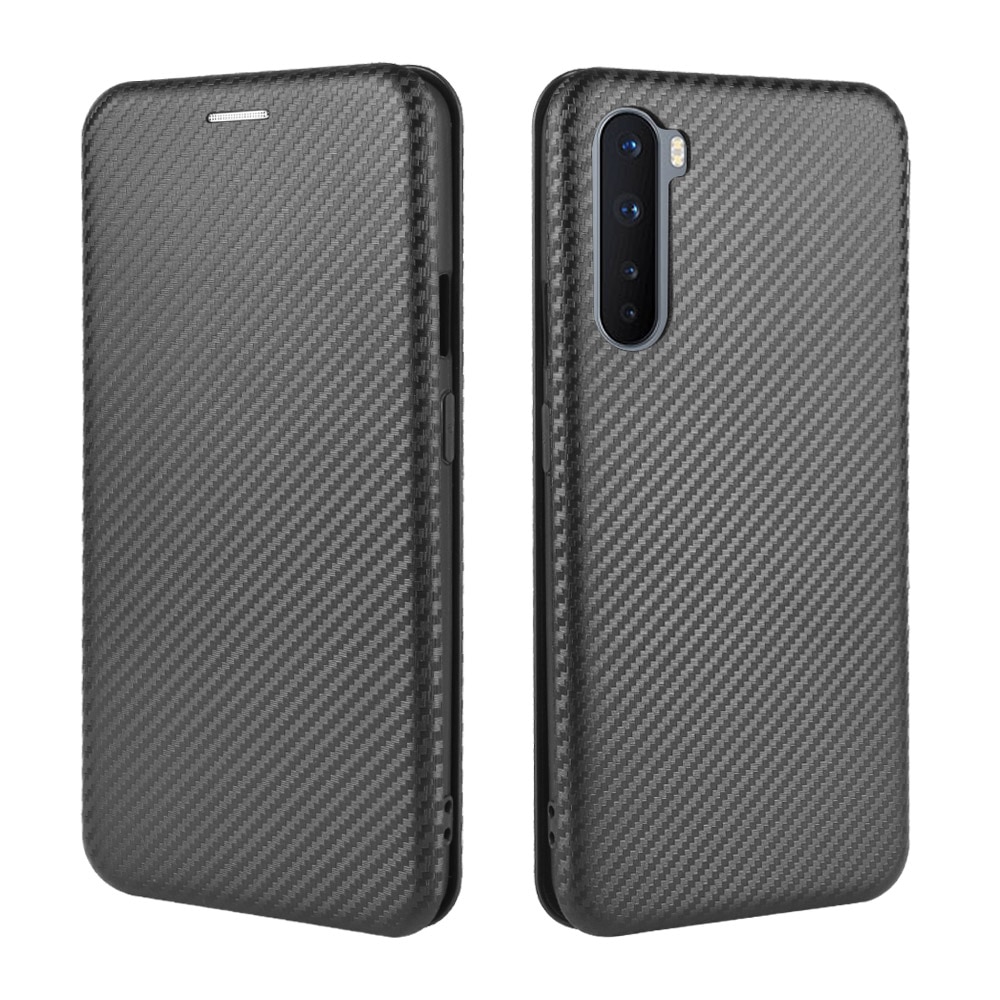 For OnePlus Nord Case One Plus Nord Case Carbon Fiber Flip Leather Case For OnePlus Nord OnePlus Z 1+Nord Case Cover 6.44''