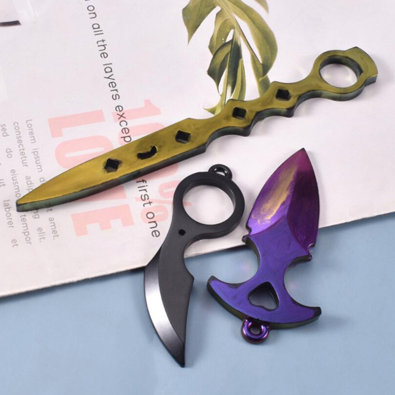 Silikonform für kleine verteidigungsmesser, diy-bastelarbeiten, herstellung von kristall-epoxidharzform