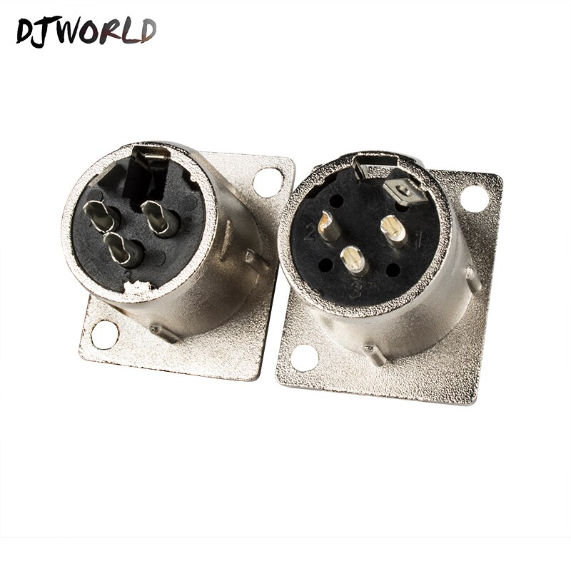 1 par xlr-kontakter metall/plast-kontakt 3- -pins caron-kontakt for mikrofonkontakt scenelysutstyr kabelkontakt