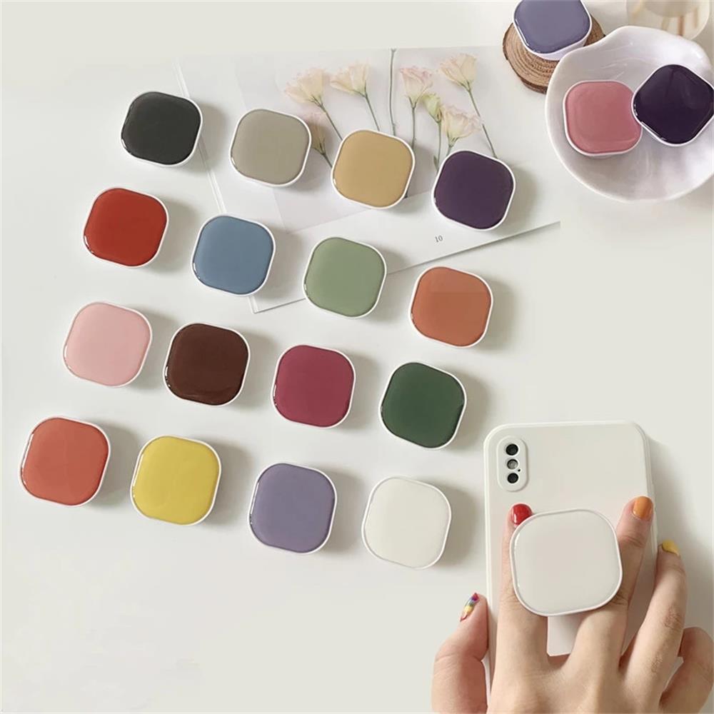Solid Color Pop Pocket Socket Folding Phone Holder Stand For iPhone Xiaomi Support Telephone Mobilephones Finger Ring Grip