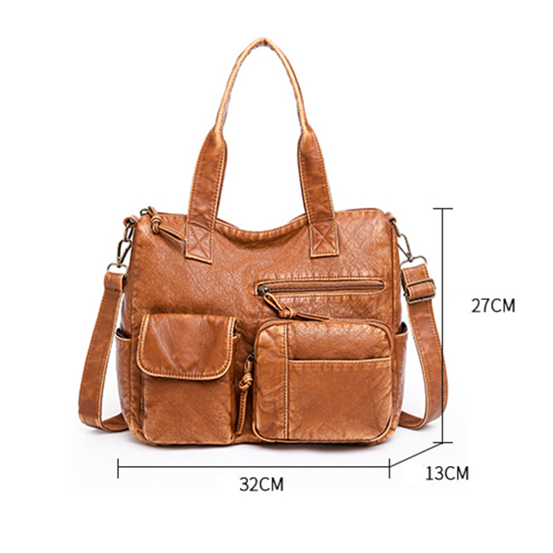 Bolsos Vintage de exclusivo para mujer, bolso Retro de gran capacidad, bandolera de hombro a la