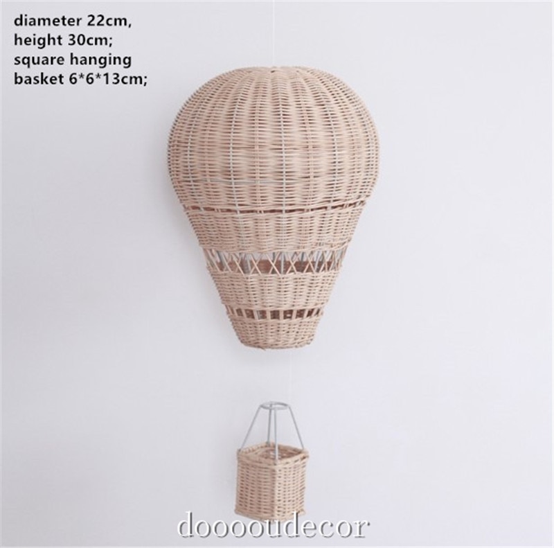 Rattan Wand Haken Kleidung Hut Hängen Haken Häkeln Nordic Vintage Tuch Halter Organizer Kleiderbügel Decor für Home Hotel Wohnheim Dekor: Balloon Hook