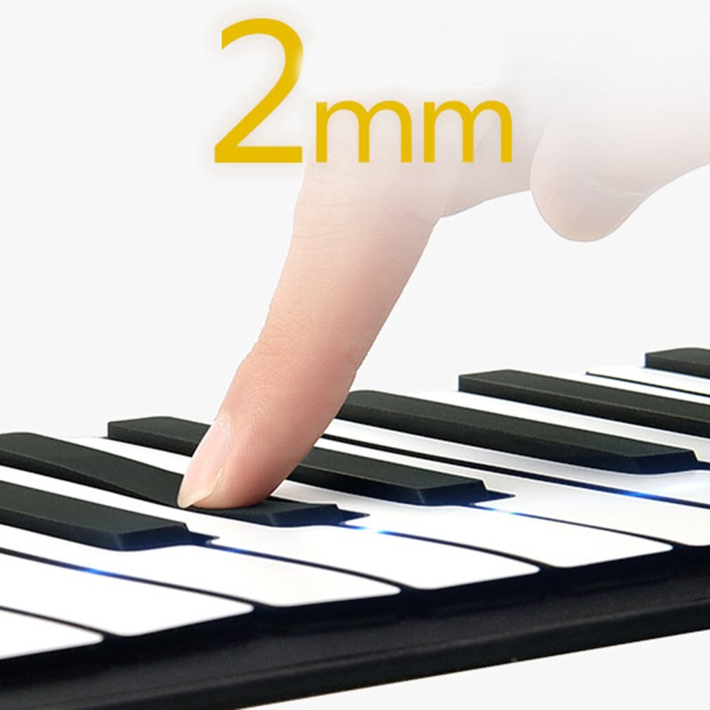 88 Keys For Hand Held Piano Thickening Midi Soft Keyboard Folding Portable Electronic Organ With Pedal