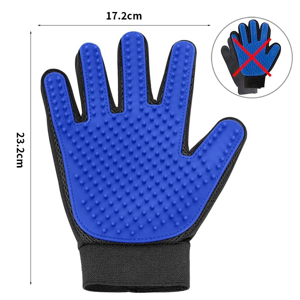 Pet Glove Cat Grooming Glove Cat Hair Brush Gloves Dog Comb for Cats Bath Clean Massage Hair Remover Brush for