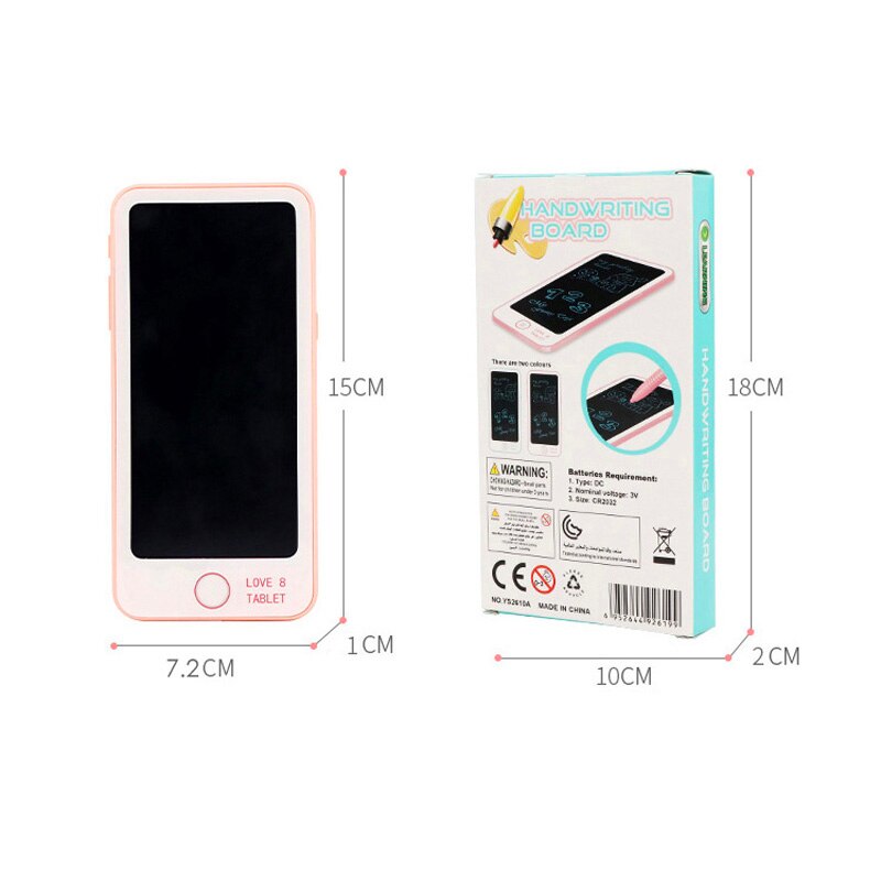 LCD Electronic Writing Tablet E-Writer Drawing Memo Message Board 6 Inch Learning Machine Learning & Education