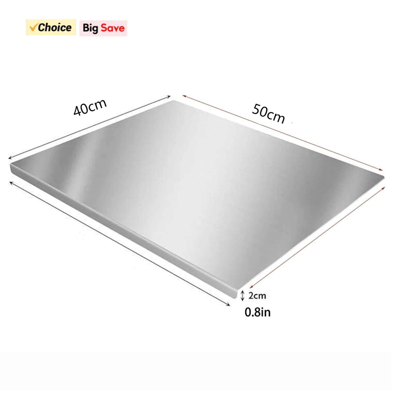 In Stock! 50×40cm Cutting Boards, Heavy Extra Large 304 Stainless Steel Cutting Mats Chopping Baking Boards