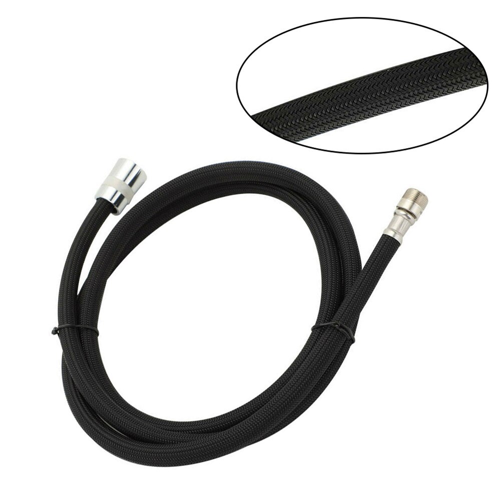 Kitchen Spray Replacement Hose For Faucets With Pull -out Spray Nylon 150cm G1/2" M15 Thread Shower Hose Black