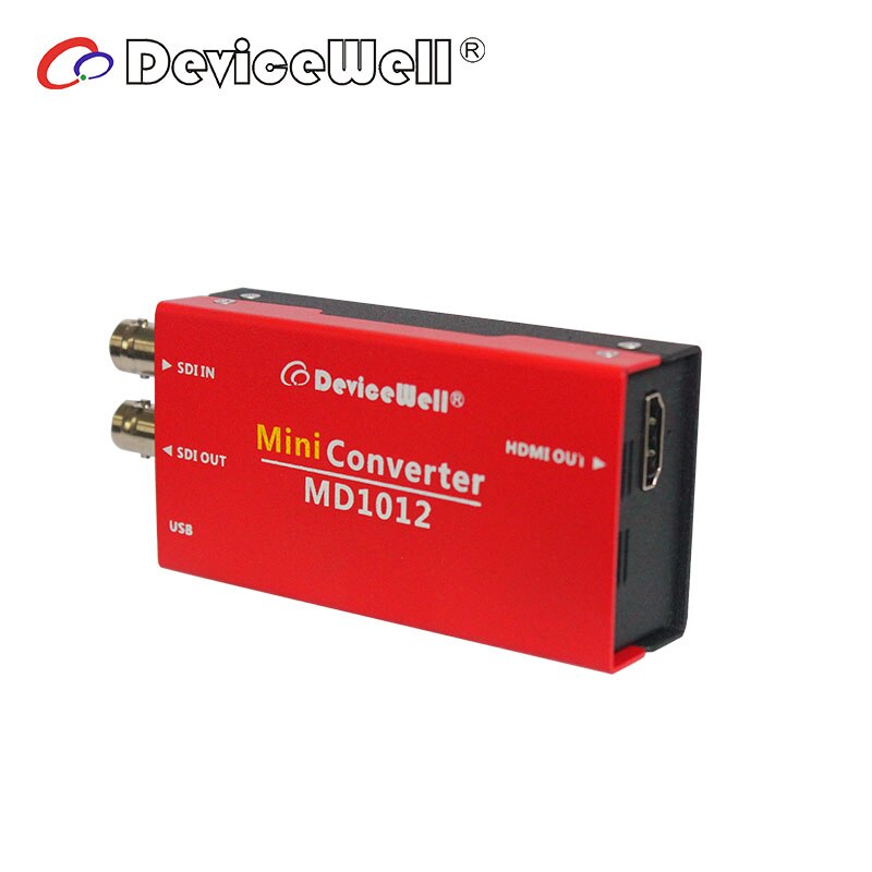 Devicewell  md1012 1080p to 1080i hd sdi sdi loop out rød mini vedio converter tilbud faller følg vår storehipping &