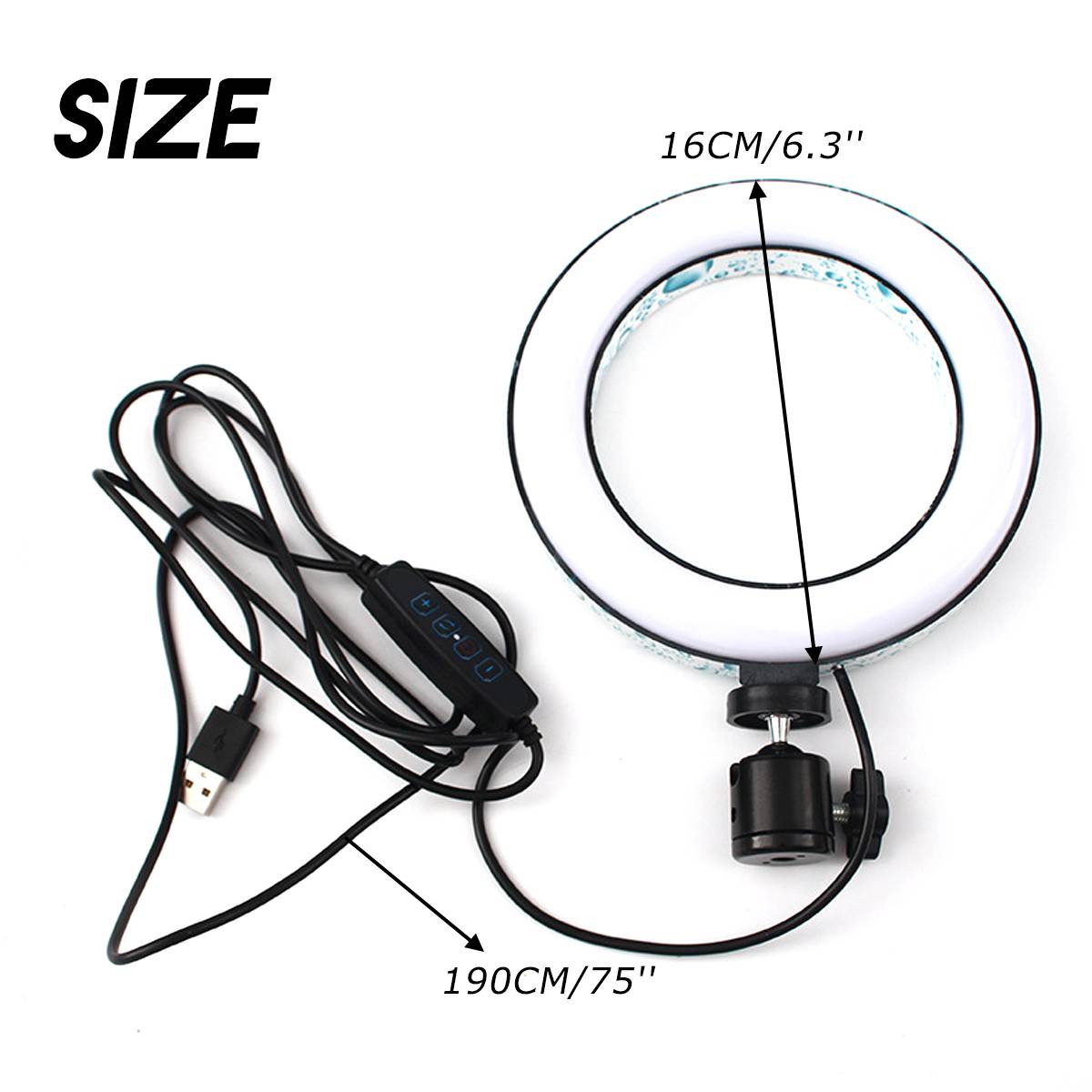 6 "/16Cm 3200K Tot 5500K Ring Licht Invullen Fotografie Led Selfie Ring Ligh Dimbare Camera telefoon Ring Lamp Met Standaard Statieven