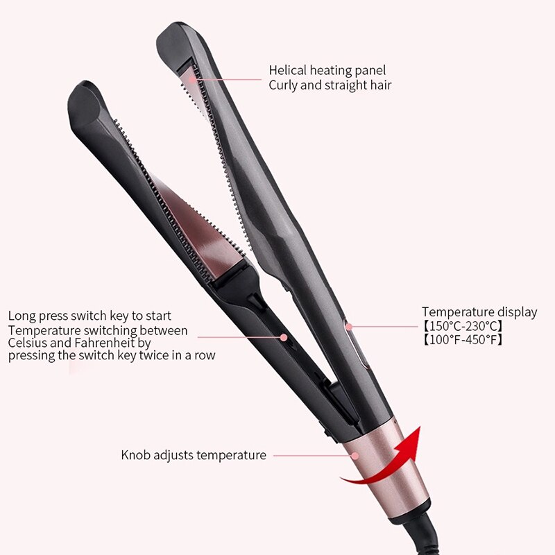 Plancha helicoidal para rizar el cabello plancha rizadora alisadora de pelo alisadora