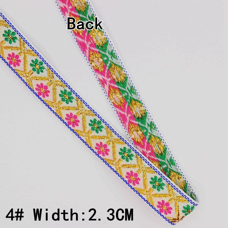 7 Yards/Veel India Tailand Nationale Jacquard Lint Kledingstuk Kostuum Diy Handgemaakte Naaien Doek Riem Decoreren Accessoire Kant: 4 Width 2.3CM