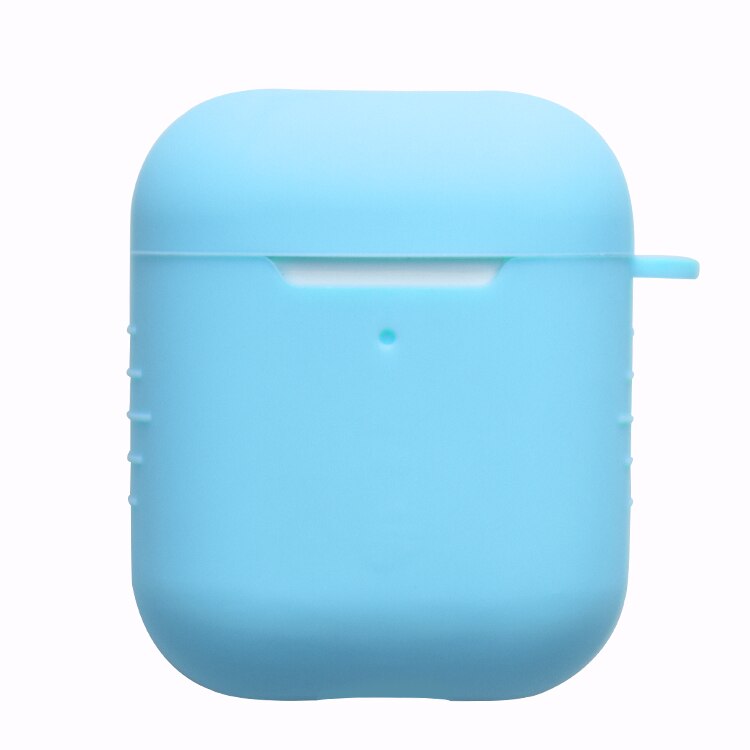 Soft Silicone Cases For Apple Airpods 1/2 Protective Bluetooth Wireless Earphone Cover For Apple Air Pods Charging Box Bags: Sky Blue