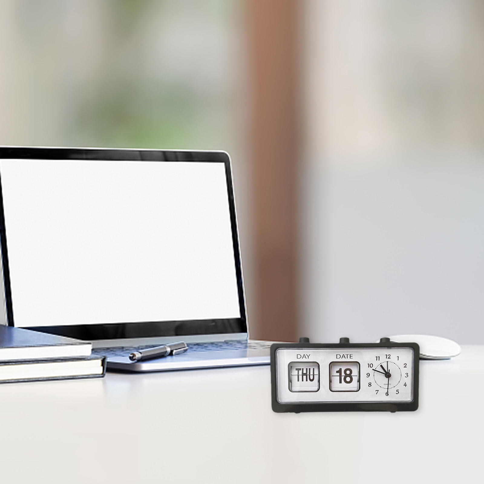 Multifunction Manual Flip Clock Calendar Reminder Table Clock Digital Clock Electronic Clock for Living Room Kitchen Decoration