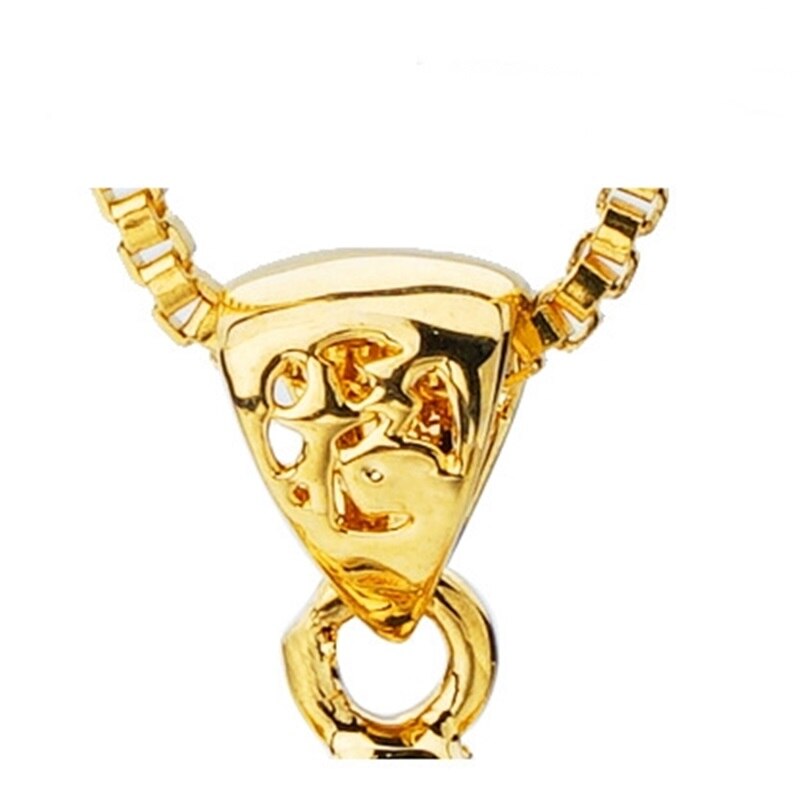 OMHXFC Europese Mode Vrouw Man Unisex Party Verjaardag Huwelijkscadeau Hollow Lock Tas 18KT Real Gold Charm Hanger PN24