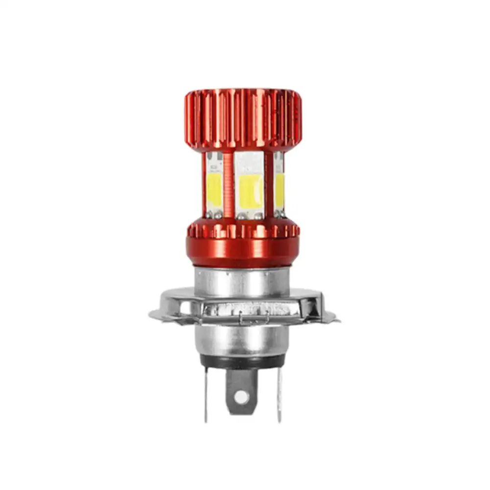Motorrad H4 BA20D LED Scheinwerfer Birne Motorrad Licht Super Helle Lampe Lampen Rolle Motorrad DRL Lichter Aluminium Legierung: Eis Blau