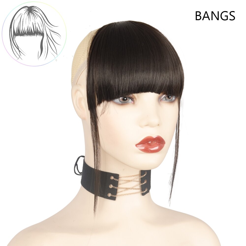 Azqueen hair Bangs Clip In Bangs Front Neat Bangs Fringe Hair Women Clip In Hair clip Extension on hair accessories Bangs: D05-2