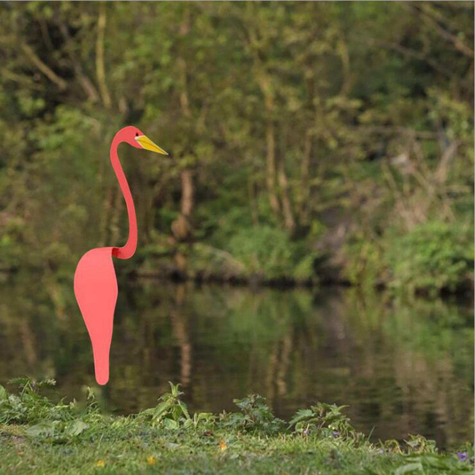 Oiseau tournoyant et flamant rose, décoration de jardin pour cour, fête de mariage, saint-valentin: red