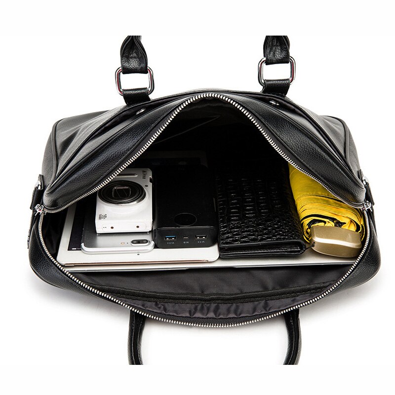 Kudian bear brand herre dokumentmappe læder håndtaske kontortasker til herre skuldertasker crossbody 14 tommer bærbar taske stor 014 pm49