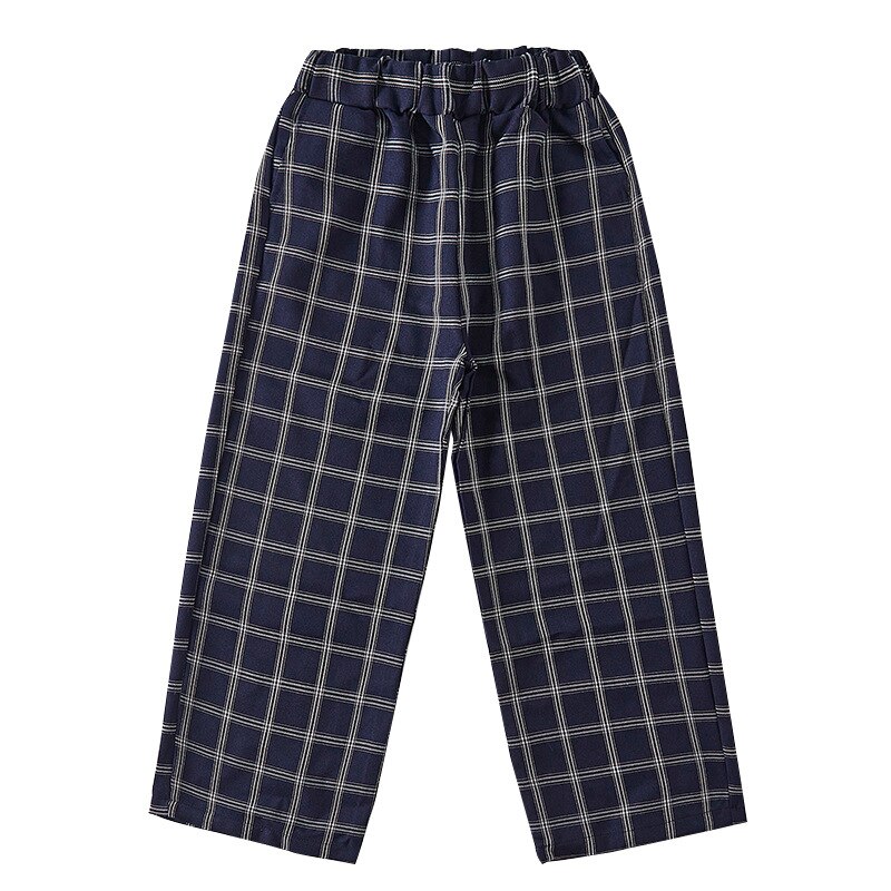 Pantalones informales a cuadros para niñas, pantalón de pierna ancha, holgado, delgado, para adolescentes, ropa escolar, 10, 12, 13 y 14 años, verano 2022: 14