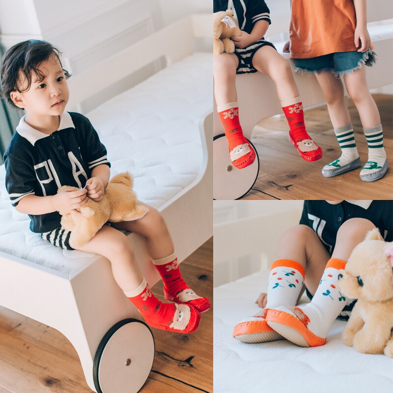 Baby Peuter Sokken En Schoenen Antislip Zachte Bodem Kids Zachte Sokken Katoen Mode Voor Jongen En Meisjes Kinderen Footwear In Een