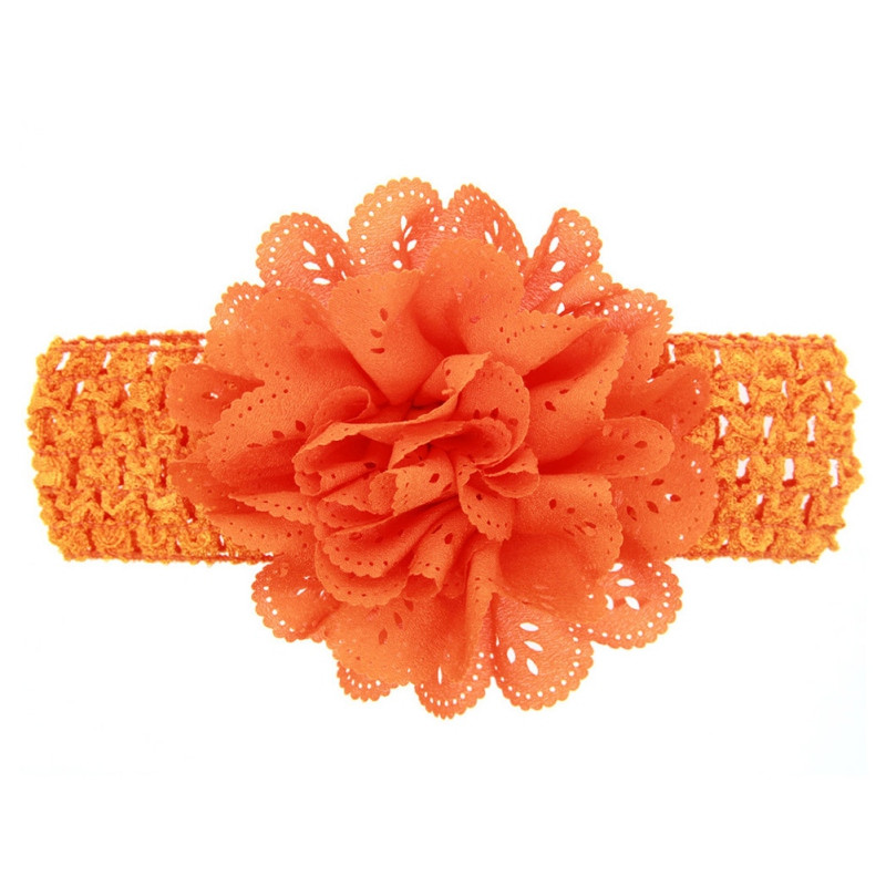 Stijlvolle Peuter Hoofddeksels Infant Kinderen Meisje Baby Hoofdband Peuter Bloem Haarband M2: Orange