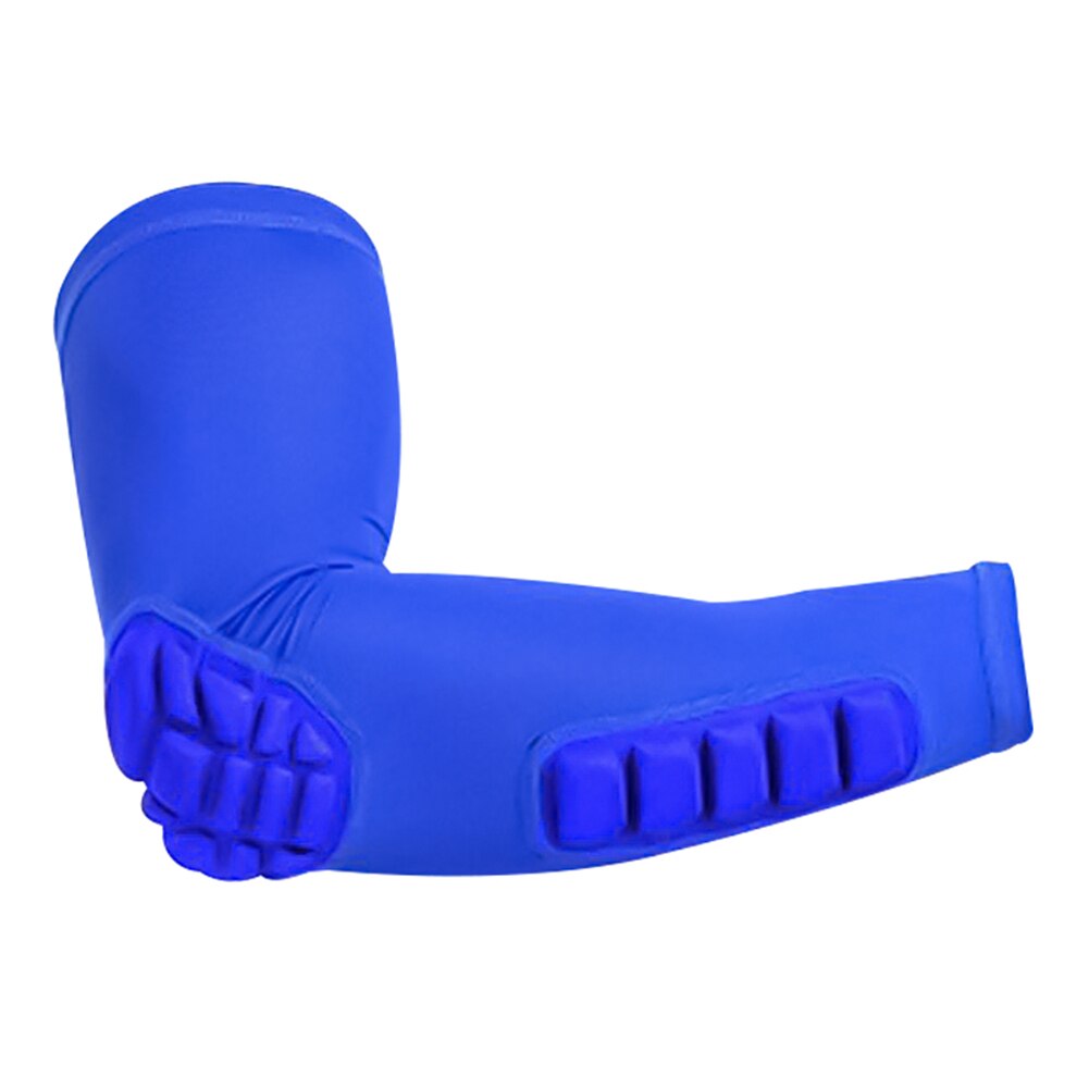 1Pc Sport koszykówka piłka nożna orteza stawu łokciowego wsparcie elastyczna ochronna rękaw rękaw antykolizyjny ochraniacze na łokcie Fitness Guards: Niebieski / Xl