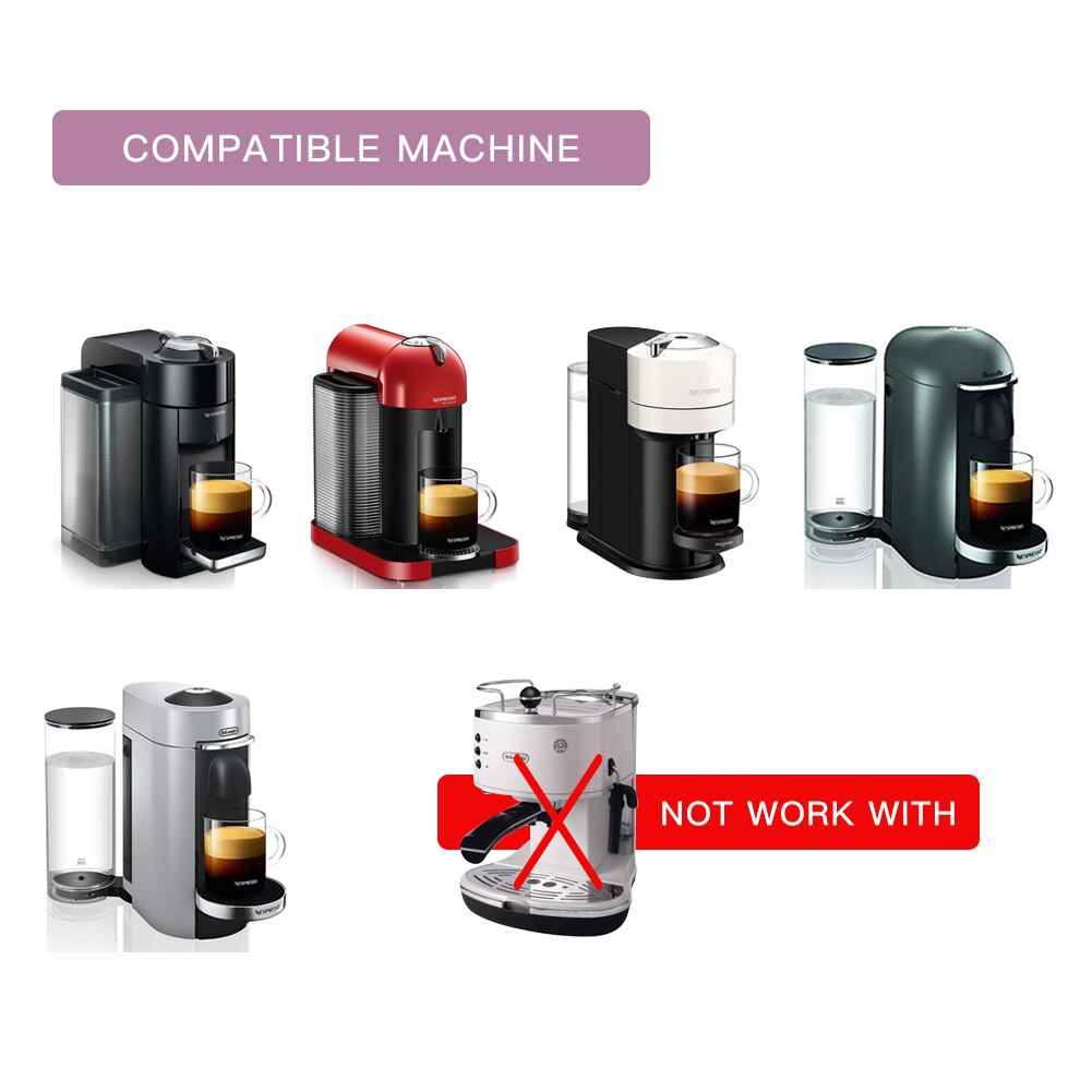 RECAFIMIL Wiederverwendbare Kapsel Für Nespresso Vertuo Nächsten Kaffee Filter Espresso Vertuoline Barista Accesorios Stahl Schote Große Tasse
